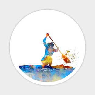 Kayak in watercolor Magnet